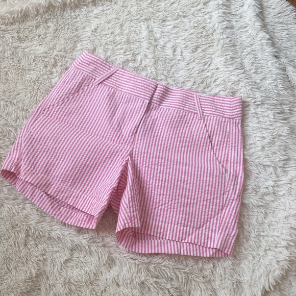 NWOT J.Crew: City Fit Seersucker Striped Shorts - Picture 4 of 6